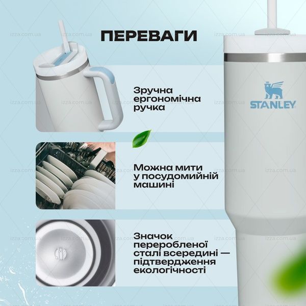 Термочашка Stanley Quencher H2.0 Flowstate 40 oz (1,182 л) Блакитна 499-1 фото