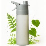 Спортивна пляшка для води з розпилювачем 650 мл Сіра 482-1 фото