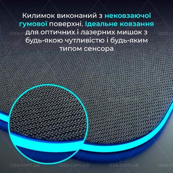 Ігрова поверхня (килимок для миші) з швидкою бездротовою зарядкою 15W та підсвіткою 136-1 фото