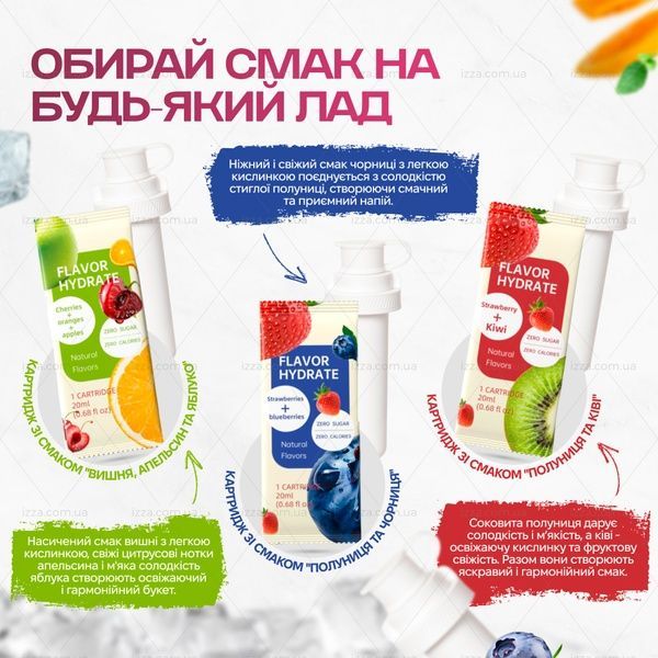 Спортивная бутылка 720 мл, которая меняет вкус воды с 3 картриджами Розовая 452-1 фото