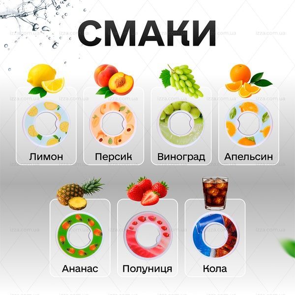 Спортивна пляшка 650 мл, яка змінює смак води з 7 капсулами прозора Чорна 510-1 фото