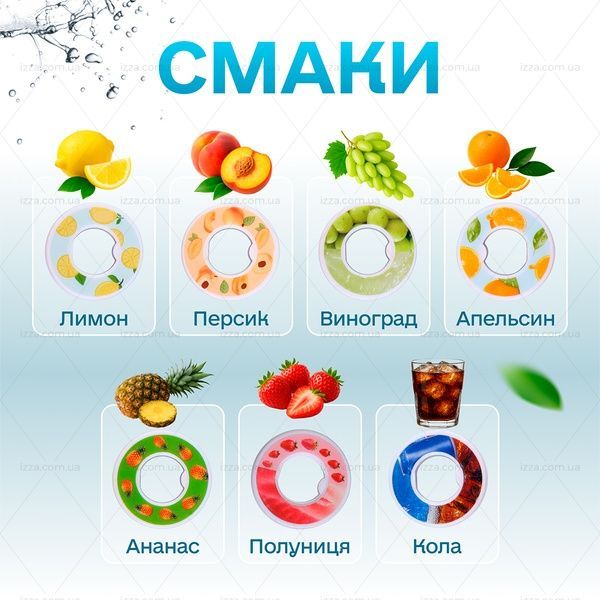 Спортивная бутылка 650 мл, которая меняет вкус воды с 7 капсулами прозрачная Голубая 512-1 фото