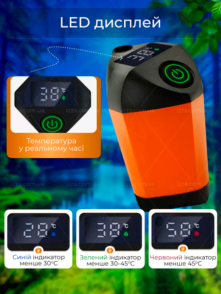 Душ портативный 7800 mAh на аккумуляторе с цифровым индикатором температуры воды для кемпинга дома дачи 113-1 фото