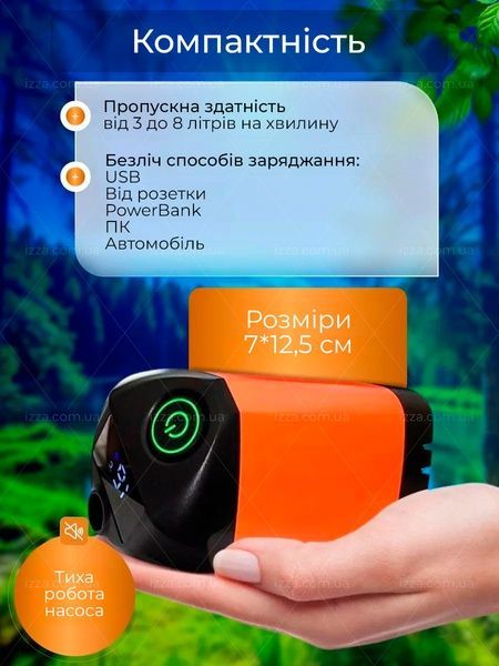 Душ портативный 7800 mAh на аккумуляторе с цифровым индикатором температуры воды для кемпинга дома дачи 113-1 фото