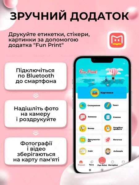 Детская фотокамера мгновенной печати и записи видео в виде Котика Розовая 123-1 фото